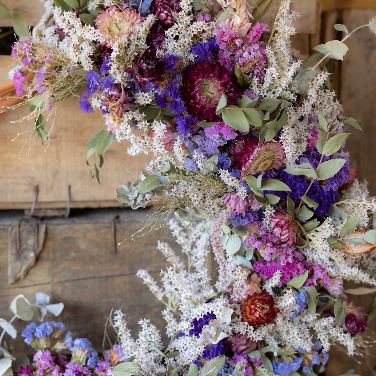 Dried Flower Wreath - berry