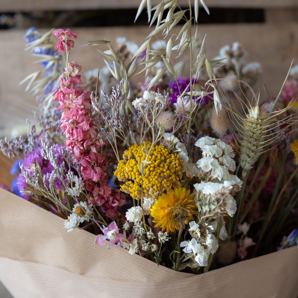 Everlasting Flower Gift bouquet - colourful