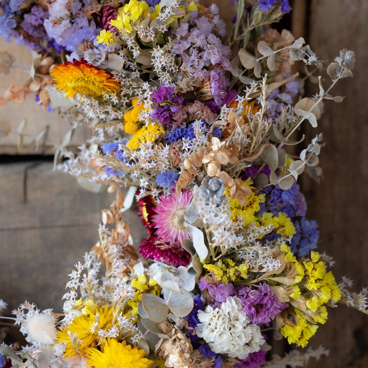 Dried Flower Wreath - colourful
