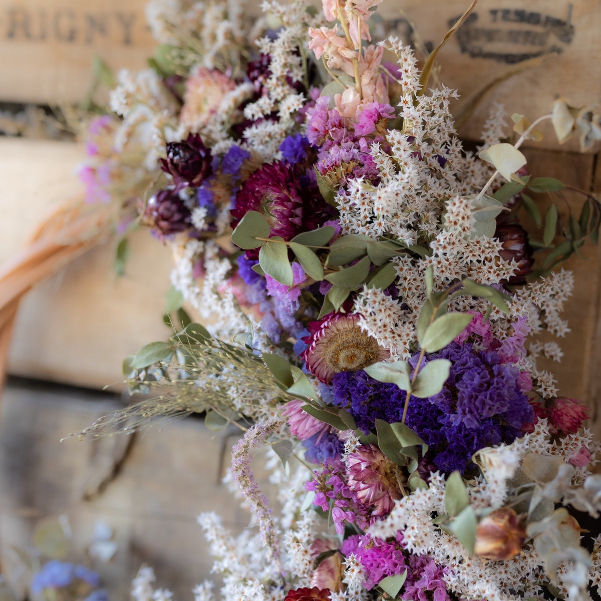 Dried Flower Wreath - berry