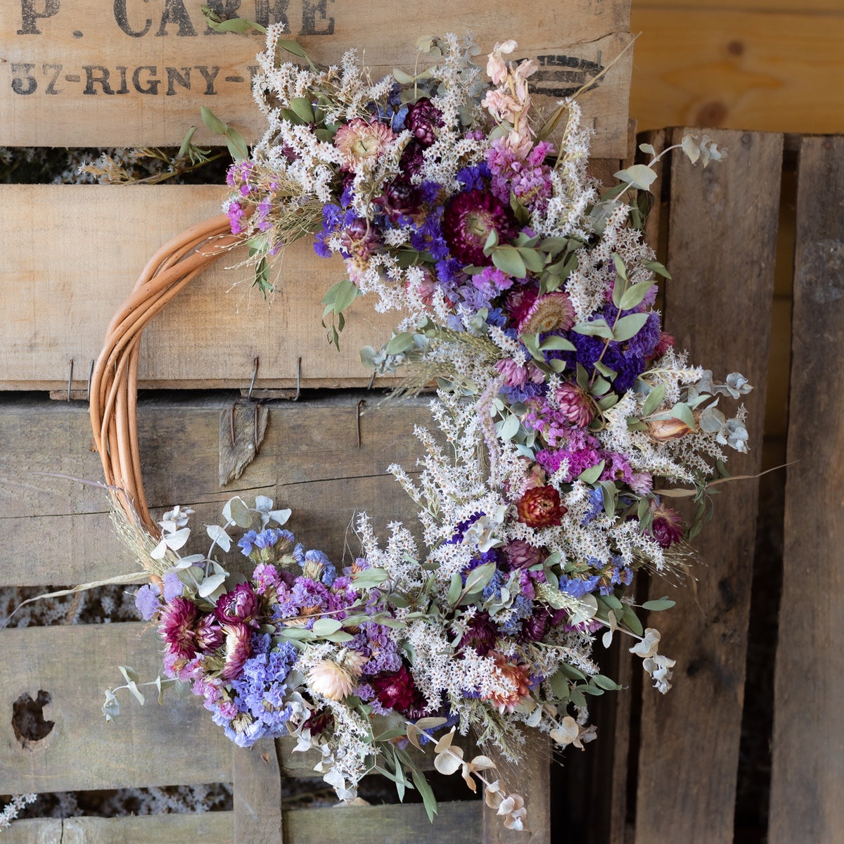 Dried Flower Wreath - berry
