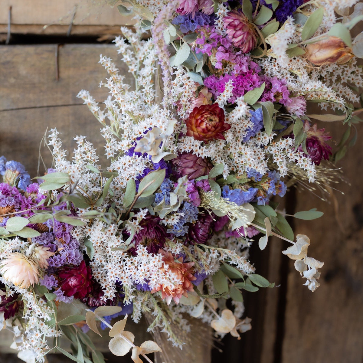 Dried Flower Wreath - berry