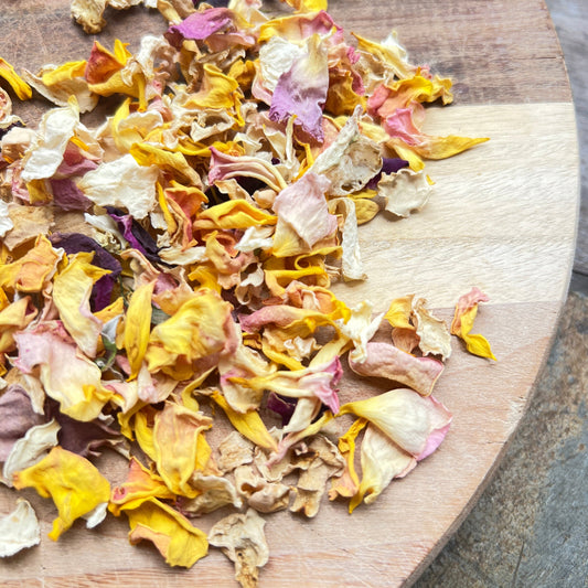 Dried rose petals