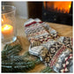 Cosy Buddha Hand Knitted Socks - Grey & Maroon